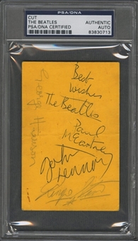 The Beatles Signed And Encapsulated Ticket (PSA/DNA)